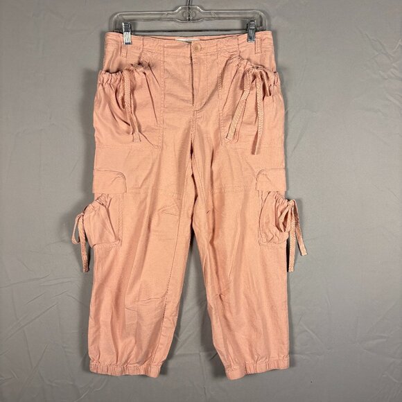 By Anthropologie Pants - By Anthropologie Cargo Capri Pants – Dusty Pink Boho Utility Spring Casual